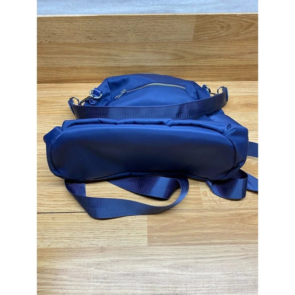 Fashion Women Polyester/Nylon Blue Backpack Shoulder Bag Multiple Pockets